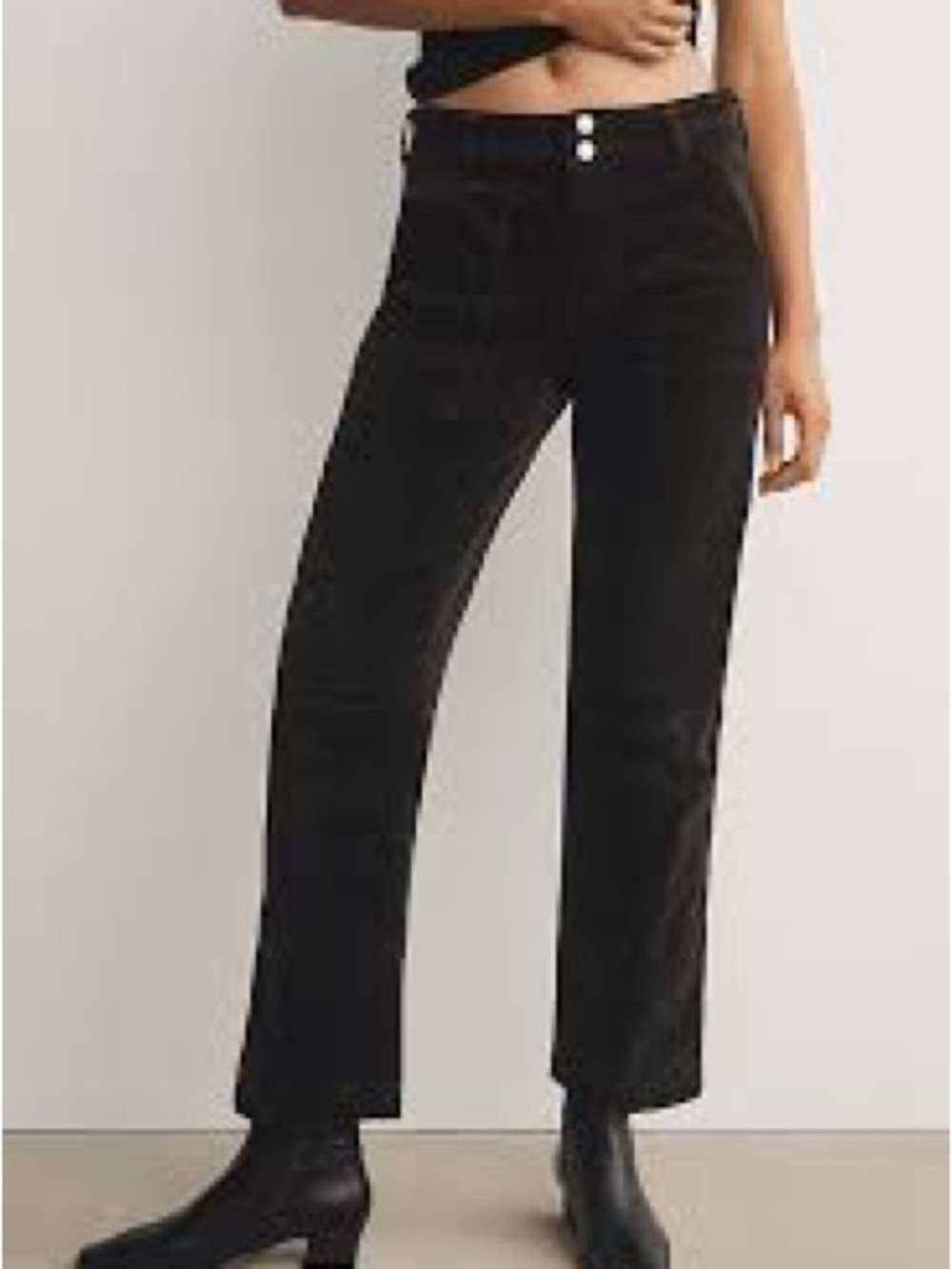 Sold - Black Straight-Leg Jeans